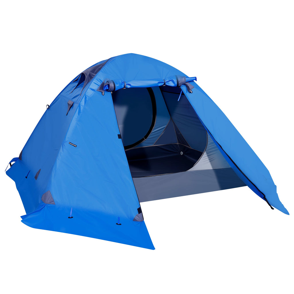 Blue Finvizo dome tent studio view - cabin tent vs dome tent