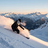 Finvizo skier wearing winter face mask balaclava on snowy mountain slope