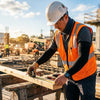Finvizo UV arm sleeves and neck gaiters for construction workers on sunny job site — UV protection outdoor workers