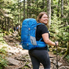Finvizo 50L Ventilated Backpack for plus-size hikers on a forest trail - overweight hiker gear comforta