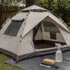 Finvizo backpacking tent at a rain-ready campsite with restored water repellency