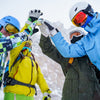Finvizo balaclava on skier in snowy mountain terrain