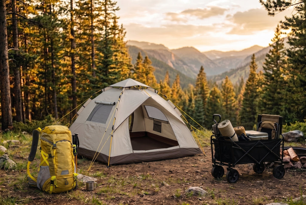 Finvizo camping gear laid out for preventive maintenance