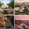 Finvizo family camping tent packed for easy transport