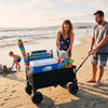 Finvizo folding wagon loaded with camping gear for a trip