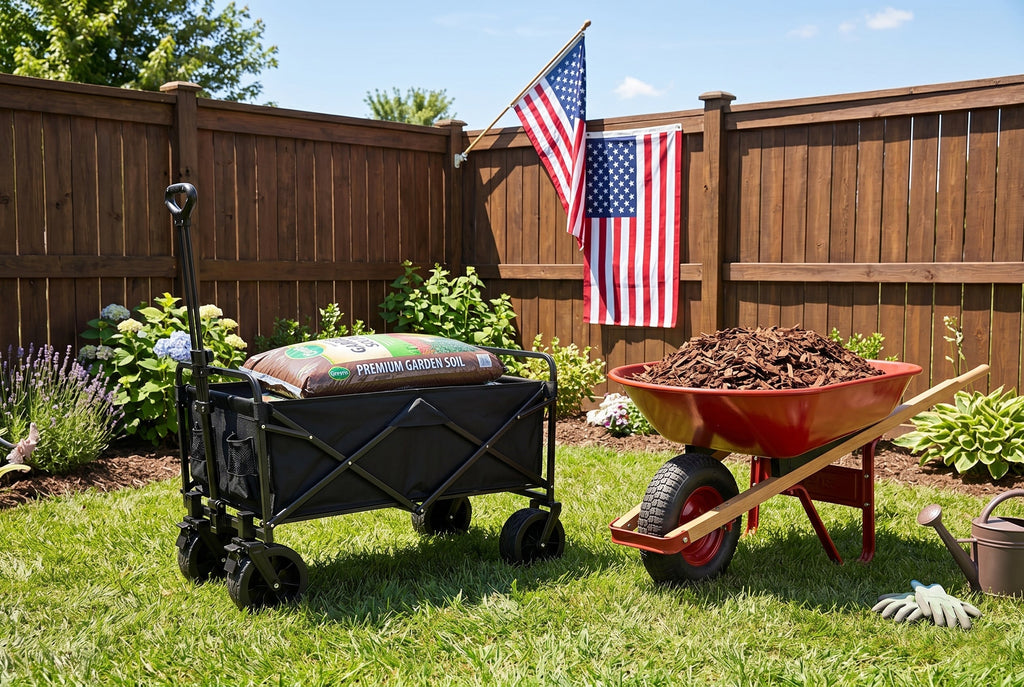 Finvizo folding wagon for gardening cleaned after outdoor use