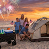 Finvizo instant tent for beach camping on July 4th - 4th of july beach camping essentials