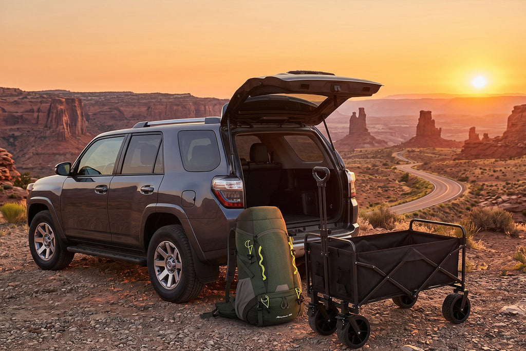 Finvizo camping gear kit for a red rock desert driving loop - utah national parks road trip