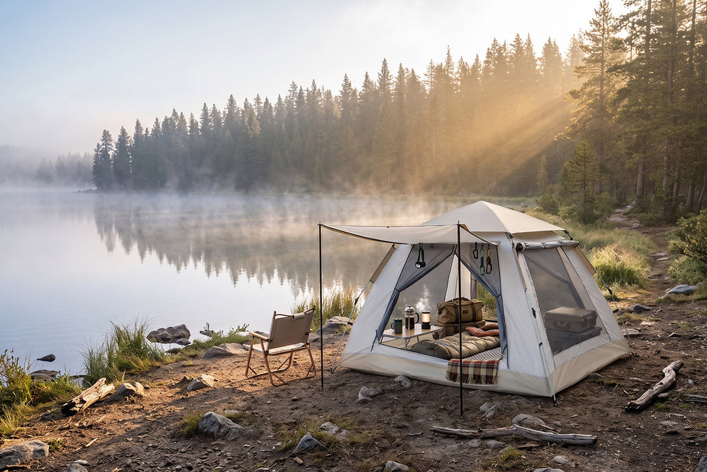 Finvizo 2-Person Lightweight Tent for quiet solo camping at a secluded campsite - introvert camping quiet solo g