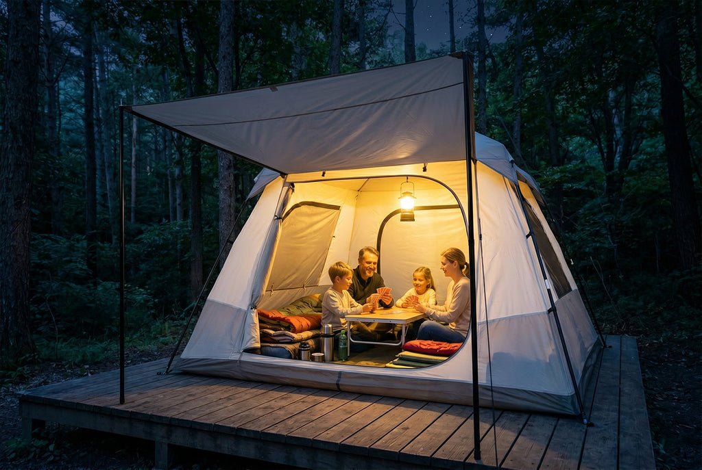 Finvizo Tent with no-see-um mesh for bug-free camping - keep bugs away camping natural" loading="lazy"
