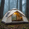 Finvizo waterproof tent in spring rain forest campsite - camping spring rain gear dry