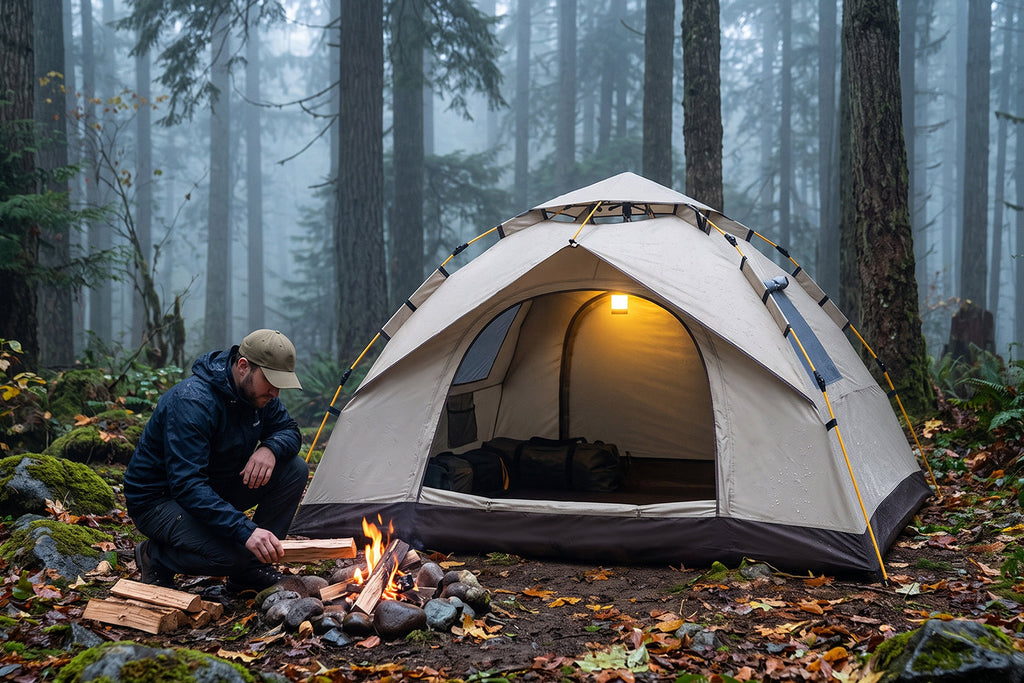 Finvizo camping gear for wet-weather campfire - build campfire wet conditions