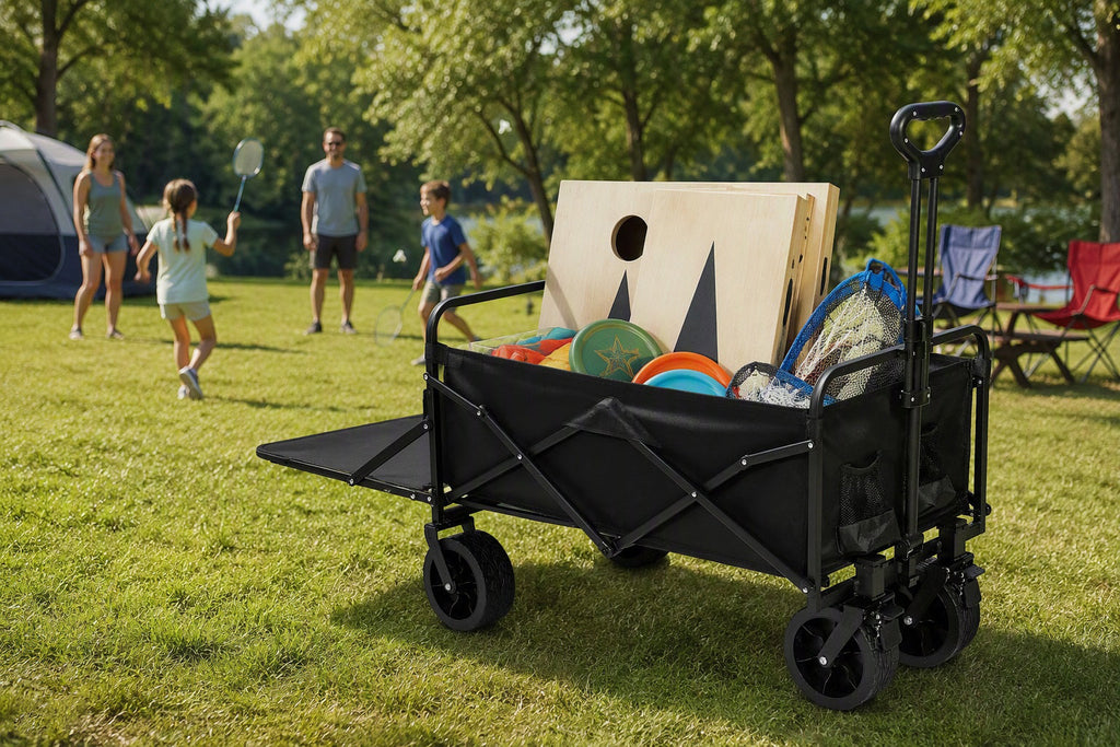 Finvizo Foldable Wagon Cart for campsite game hauling - camping sports