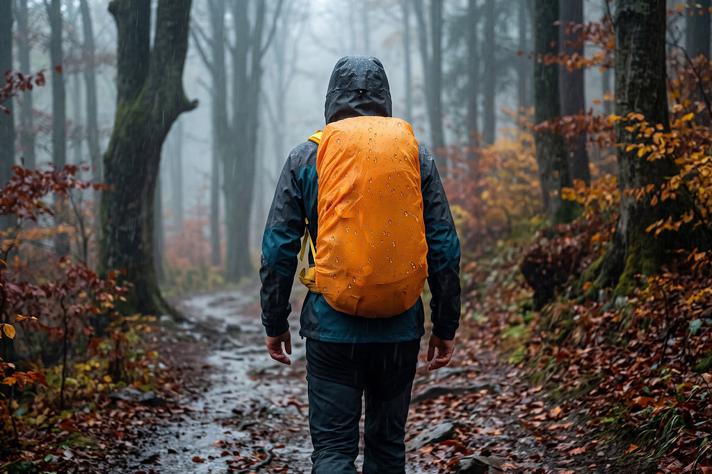 Finvizo 50L Camping Backpack for rainy autumn trails - backpack rain cover