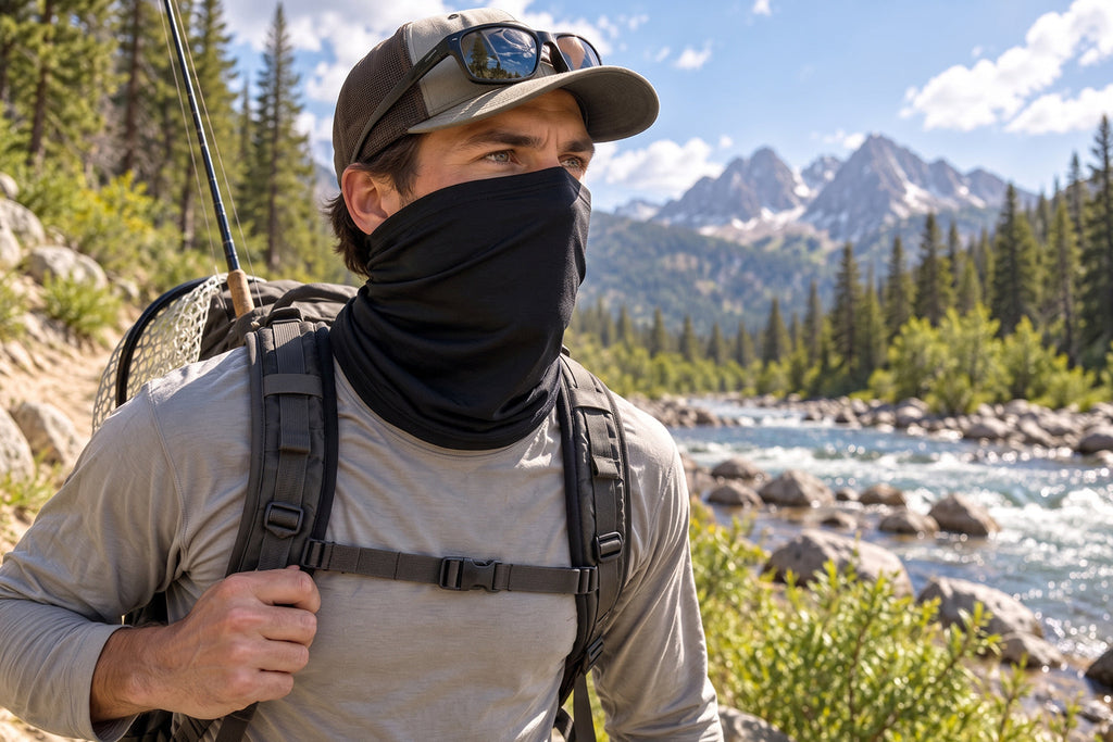 Finvizo cooling neck gaiter for sunny trail use - neck gaiters