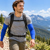 Finvizo sun sleeves worn outdoors - arm sleeve size chart measurement guide