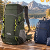 Finvizo 50L Camping Backpack for campsite arrival - folding backpack framed alternative