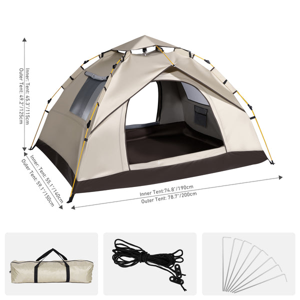 2/4-Person Instant Pop Up Camping Tent