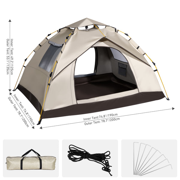 2/4-Person Instant Pop Up Camping Tent