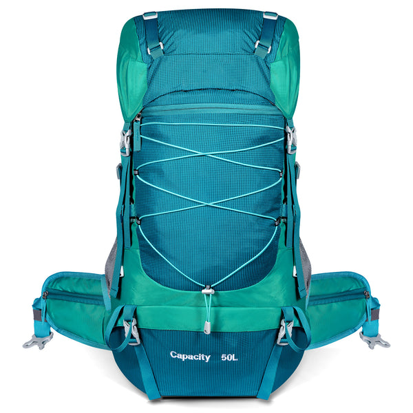 Finvizo 50L Ultralight Hiking Backpack with Rain Cover - Lightweight Foldable Travel Daypack