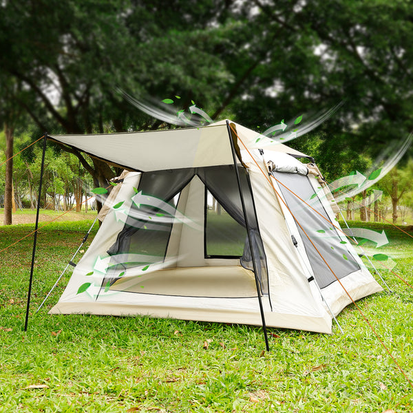 3-4/6-8 Person Instant Pop Up Camping Tent with Porch