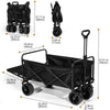 Foldable Wagon Carts with Extended Tailgate 600 LBS