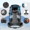 Finvizo 55L Internal Frame Backpack with Adjustable Suspension - Heavy-Duty Trekking Bag for Long Hikes