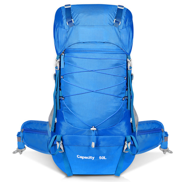 Finvizo 50L Ultralight Hiking Backpack with Rain Cover - Lightweight Foldable Travel Daypack