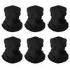 Finvizo 6-Pack Multi-Use Neck Gaiter Bandana | Stretchy Balaclava Face Scarf for Skiing & Running