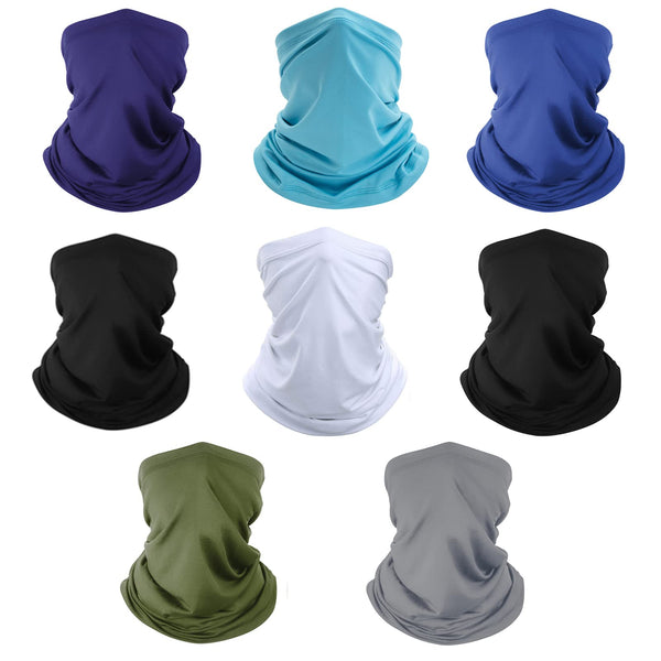 Finvizo Breathable Neck Gaiter (4/8 Pack) | Cooling UV Sun Protection Face Mask for Fishing & Cycling