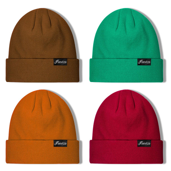Warm Winter Beanie Hats Set
