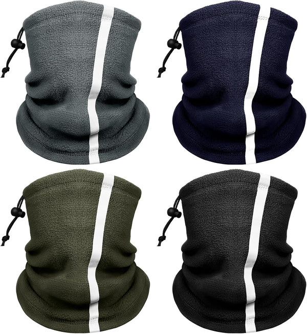Hi vis reflective neck gaiter 4 pack worn for night running and outdoor work