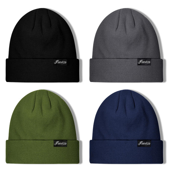 Warm Winter Beanie Hats Set