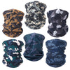 Finvizo 6-Pack Multi-Use Neck Gaiter Bandana | Stretchy Balaclava Face Scarf for Skiing & Running