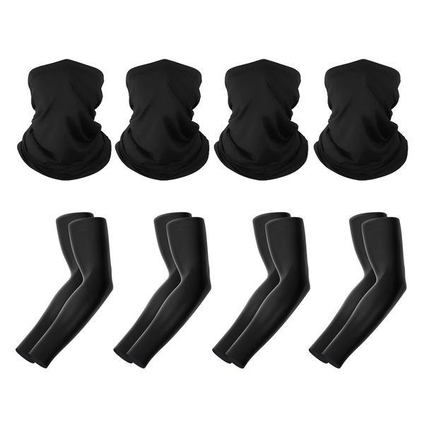 Cooling Neck Gaiter Compression Arm Sleeves Set