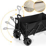 Telescopic locking handle on utility wagon for easy height tilt angle adjustment