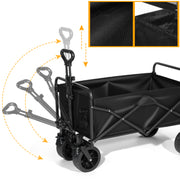Outdoor wagon cart adjustable handle ergonomic design