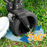 The enlarged and widened universal wheels with brakes have a strong grip and a shock-absorbing effect