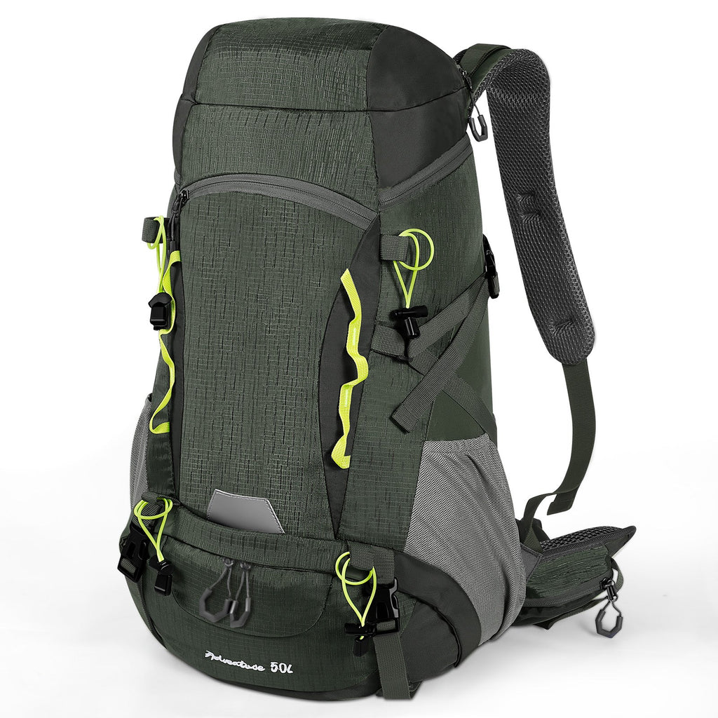 Finvizo 50L camping backpack studio view - gear reliability checklist