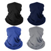 Cyclist wearing UPF 50+ neck gaiter and arm sleeves for sun protection