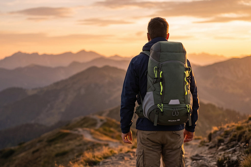 Finvizo 50L Ultralight Backpack for first-time backpacking trip hero banner - first time backpacker mistakes
