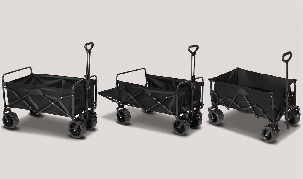 Finvizo 600 lb and 460 lb folding wagons compared side by side