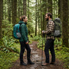 Finvizo internal vs external frame backpack comparison on hiking trail side by side