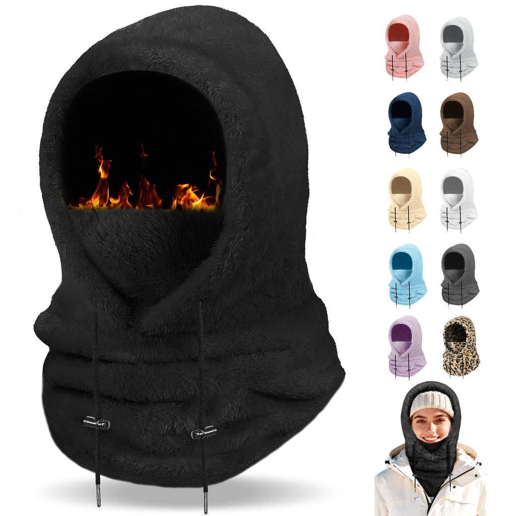 Finvizo black winter balaclava ski mask for cold weather running