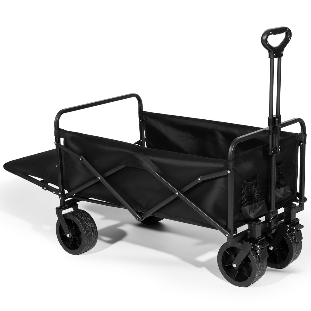 Finvizo foldable wagon cart with extended tailgate loaded with gear