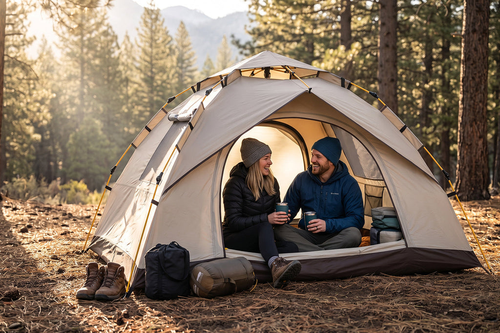 Finvizo family tent for comfortable camping - tent capacity ratings 4 person
