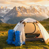 Finvizo 2-person backpacking tent pitched on an alpine meadow at golden hour - tent ultralight backpacking
