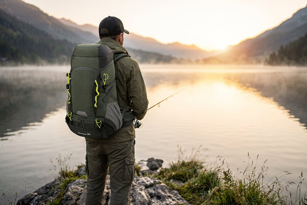 Finvizo backpack for carrying tackle by the lake - fishing backpack