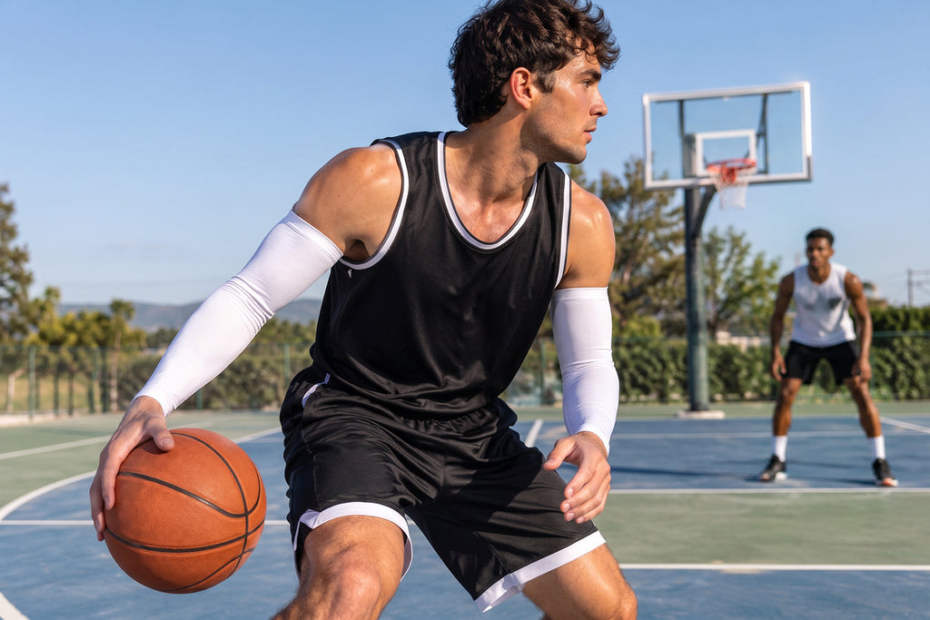 Finvizo basketball arm sleeve for outdoor court play - basketball arm sleeves