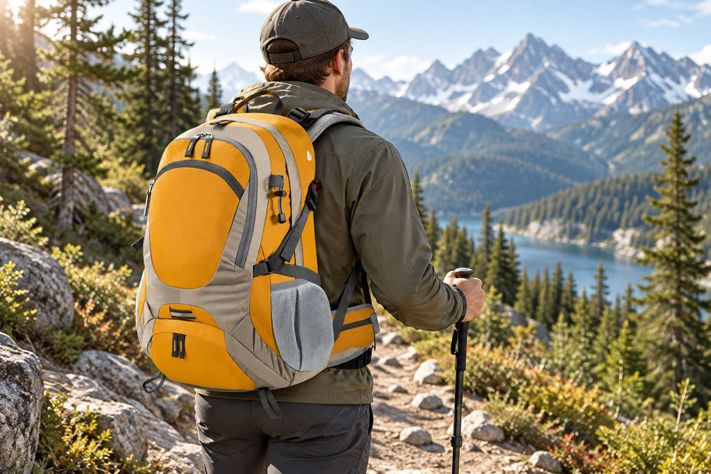 Finvizo hiking backpack for a weekend mountain trail - 45l backpack